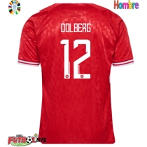 Camiseta Dinamarca Kasper Dolberg #12 Primera Equipación Eurocopa 2024 manga corta